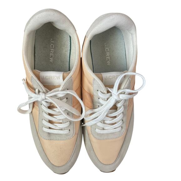 J. Crew Women’s Peach Mango Colorblock Lace-up Sneakers Size 10 - Picture 7 of 10